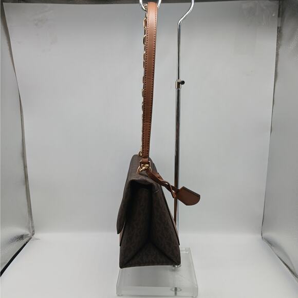 Michael Kors Medium Cece Signature Chain Shoulder Bag and Wallet Set Brown - Picture 16 of 16